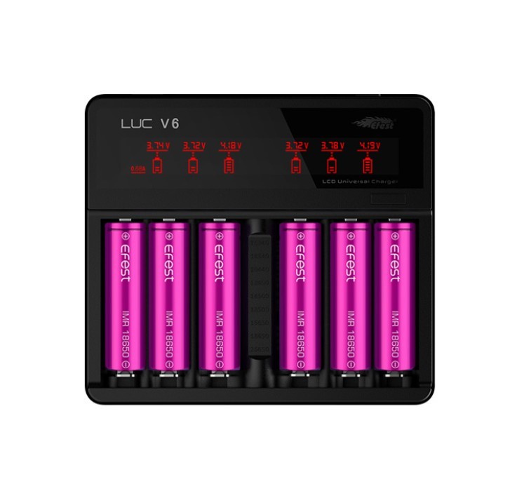 Efest LUC V6 6 Slot Vape Battery Charger