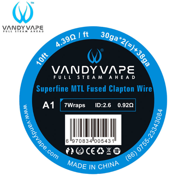 Vandyvape Superfine MTL Fused Clapton Wire KA1 30ga x 2(=)+38ga