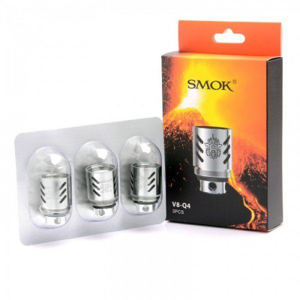 authentic-smoktech-smok-v8-q4-coil-head-for-tfv8-cloud-beast-tank-silver-stainless-steel-015-ohm-3-pcs-