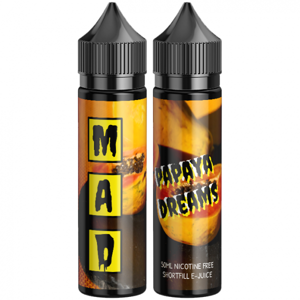 The Mad Scientist Papaya Dreams - Fruit E-juice Shortfill - iSmokeKing.se