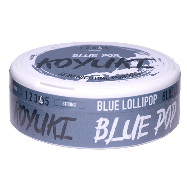 KOYUKI's All White Nicotine Pouches - BLUE POP (Strong)