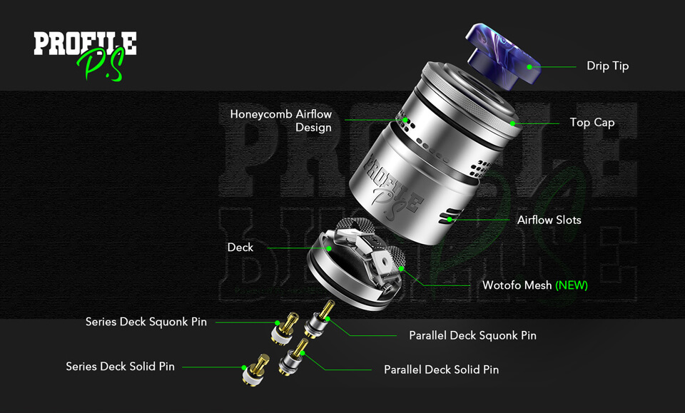 Wotofo Profile PS Dual Mesh RDA 28mm 3ml