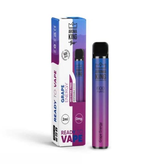 Aroma King Disposable engangs Vape Kit zero nicotine-Grape-Energy