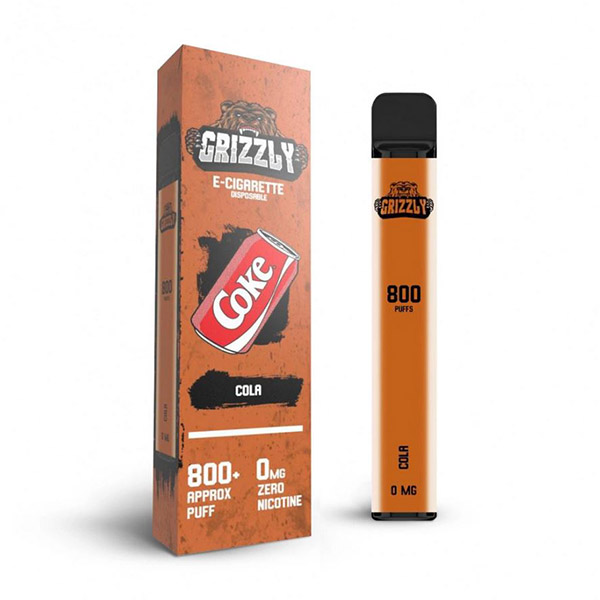 Grizzly disposable engangs vape nikotinfri 800 puff - cola