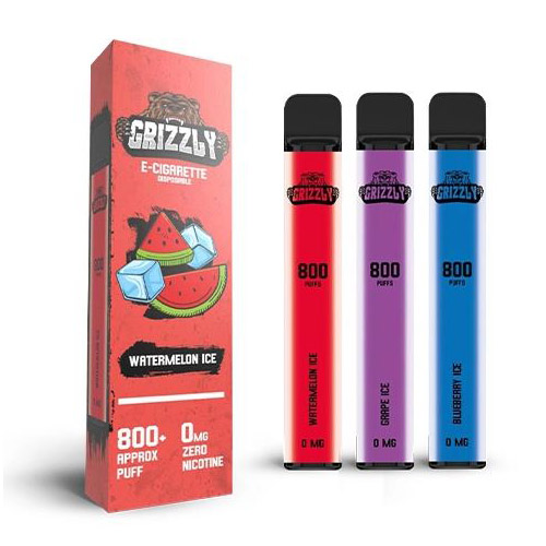 Grizzly disposable engangs vape nikotinfri 800 puff - front