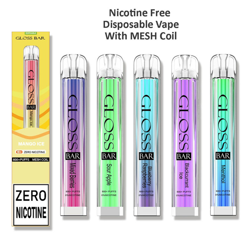 Gloss Bar MESH Disposable Vape ZERO (600 Puffs) iSmokeKing.se