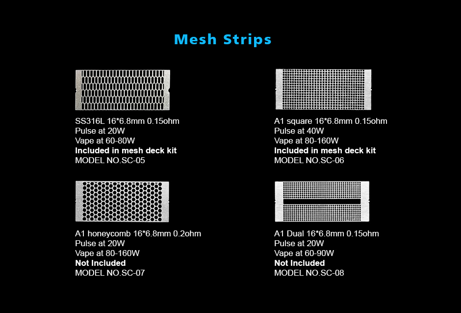 Steam Crave Mesh Strip Coils are perfectly compatible with Titan V2 RDTA & Supreme V3 RDTA.