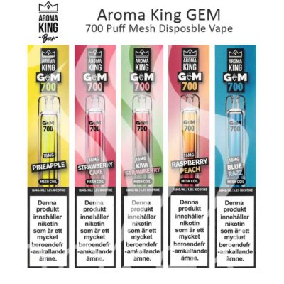 Aroma King GEM engangs vape 18mg front eng