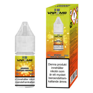 VapeM8 E-Juice - Ananas Persika Mango 10ml 14.9mg Nic Salt