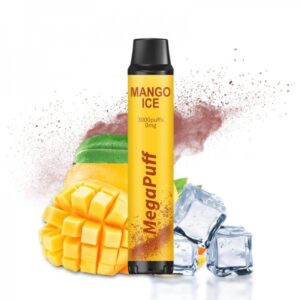 Mega puff-disposable vape 3000 puffs-mango-ice
