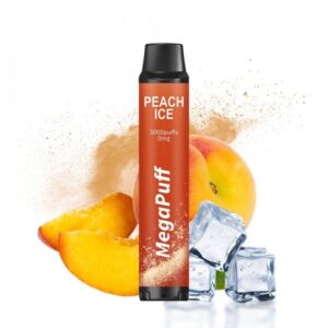 Mega puff-disposable vape 3000 puffs-peach-ice