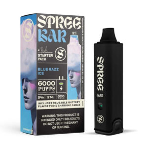 Spree-Bar-Startkit-Blue-Razz-Ice-6000-Bloss-50mg