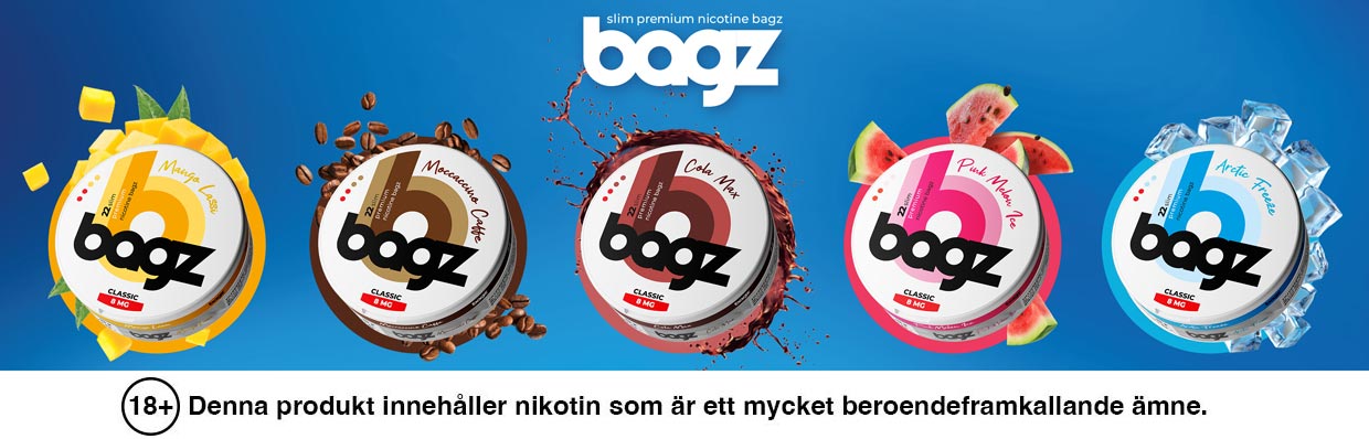 bagz all white nicotine pouches snus from sweden