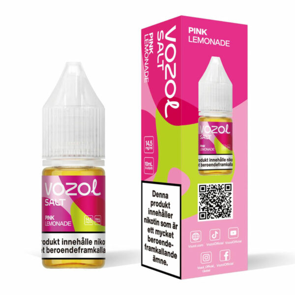 Vozol Salt E-Juice - Pink Lemonade 10ml 14.9mg Nic Salt