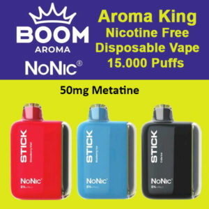 Aroma King NoNic Boom Disposable Vape 18ml 50mg (15000 Puffs)