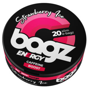 Bagz Energy Caffein all white pouches Snus Strawberry_Ice