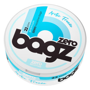 Bagz Zero nicotine free all white snus pouches Arctic Freeze med smak av mint