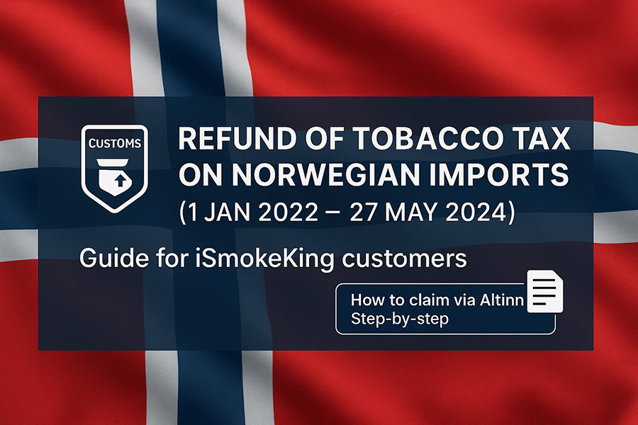 get refund for tobacco-tax-norway imports