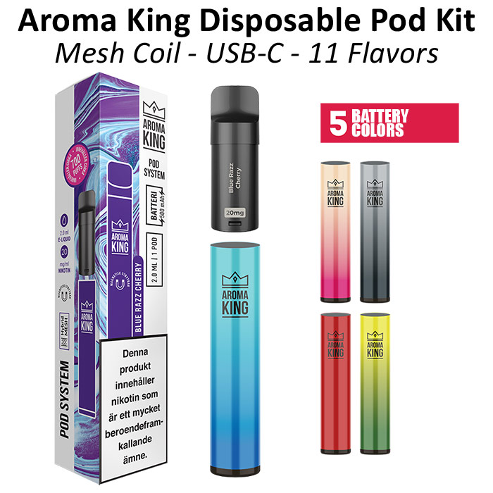 Aroma-King-Disposable vape Podkit-20mg-with pods